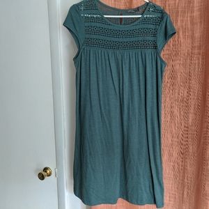 Prana cap sleeved eyelet organic cotton dress